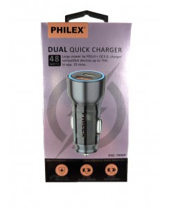 Dual QC 43W USB+Type C PHILEX